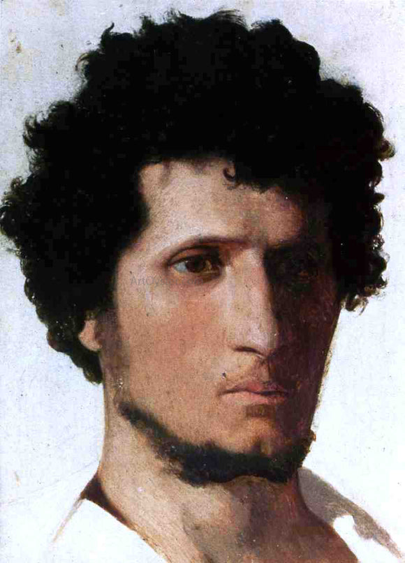 Jean-Leon Gerome Head of a Peasant from the Roman Campagne - Art Print
