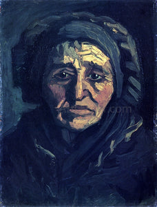  Vincent Van Gogh Head of a Peasant Woman with a Greenish Lace Cap - Art Print
