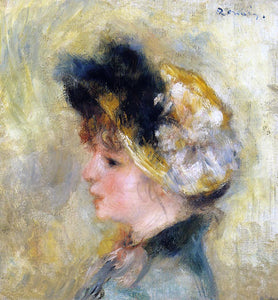  Pierre Auguste Renoir Head of a Young Girl - Art Print