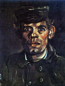  Vincent Van Gogh Head of a Young Peasant in a Peaked Cap - Art Print