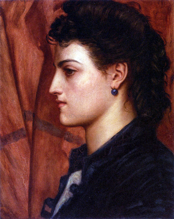  Valentine Cameron Prinsep Head of an Italian Girl - Art Print
