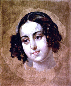  Karl Pavlovich Brulloff Head of Girl - Art Print