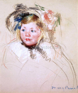  Mary Cassatt Head of Sara in a Bonnet Looking Left - Art Print