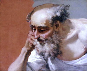  Mauro Gandolfi Head Study of an Elderly Bearded Man - Art Print