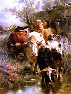  Anton Braith Heading For Water - Art Print