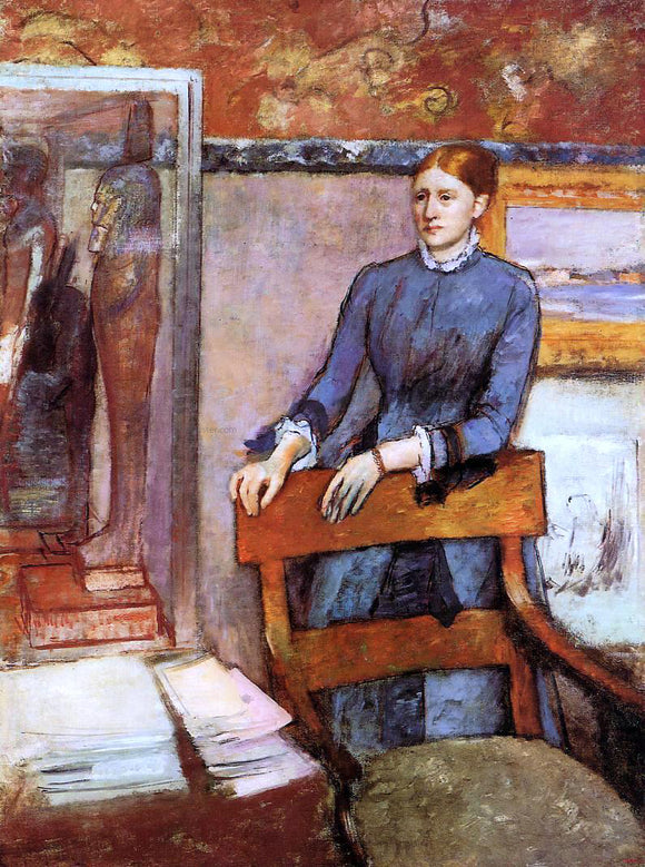  Edgar Degas Helene Rouart in Her Father's Study - Art Print