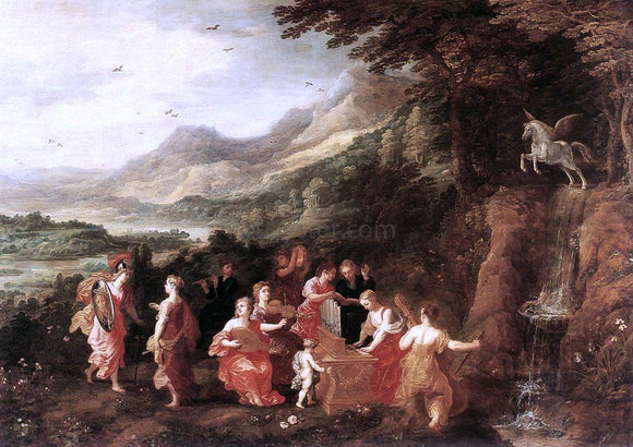  Joos De Momper Helicon or Minerva's Visit to the Muses - Art Print