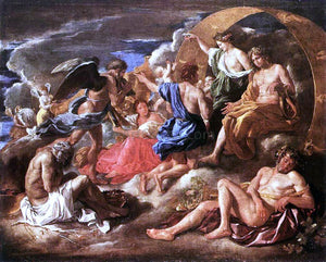  Nicolas Poussin Helios and Phaeton with Saturn and the Four Seasons - Art Print