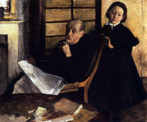  Edgar Degas Henri De Gas and His Neice, Lucie Degas - Art Print