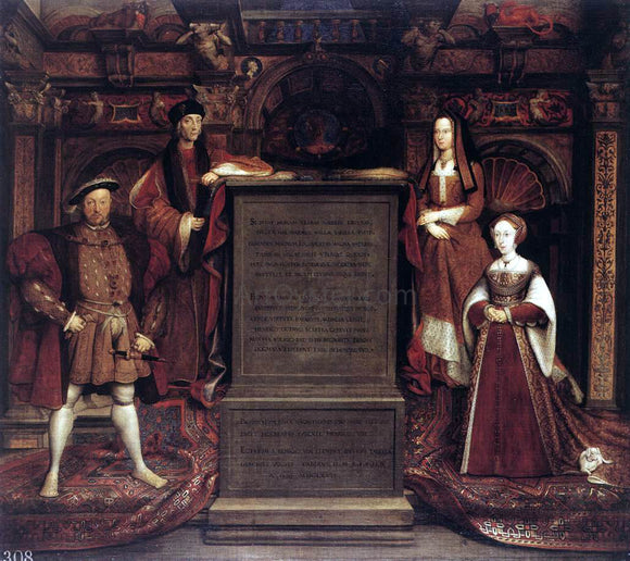  Remigius Van Leemput Henry VII, Elizabeth of York, Henry VIII, and Jane Seymour - Art Print