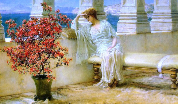  Sir Lawrence Alma-Tadema Her Eyes are with Her Thoughts and They are Far Away - Art Print
