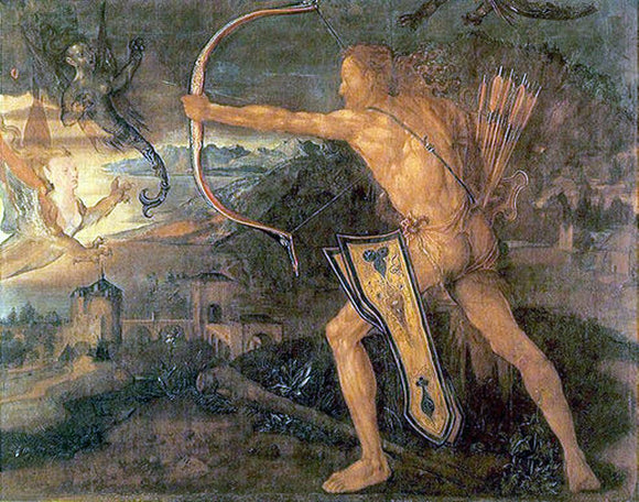  Albrecht Durer Hercules Kills the Symphalic Bird - Art Print