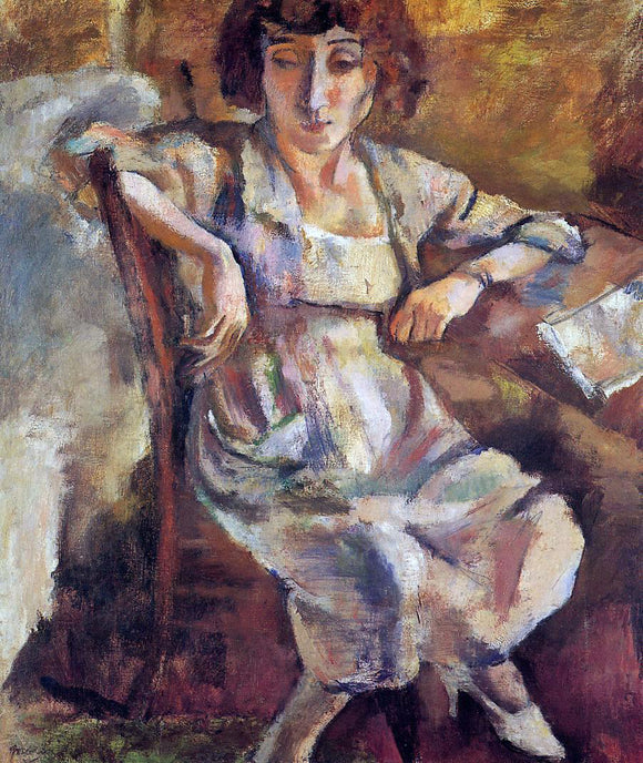  Jules Pascin Hermine on a Chair - Art Print