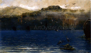  Alceste Campriani Herons along the Amalfi Coast - Art Print