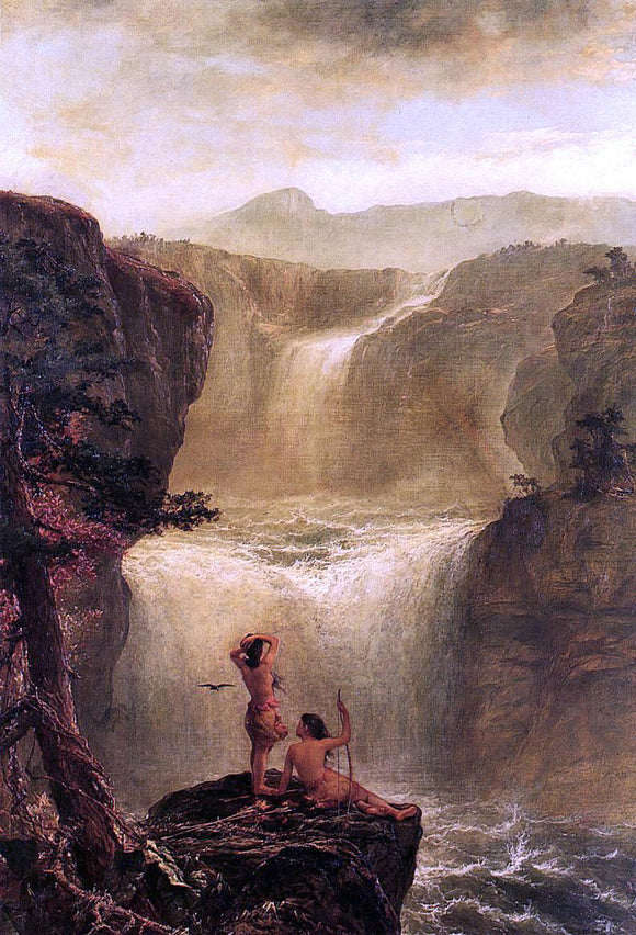  Jerome B. Thompson Hiawatha and Minnehaha on Their Honeymoon - Art Print