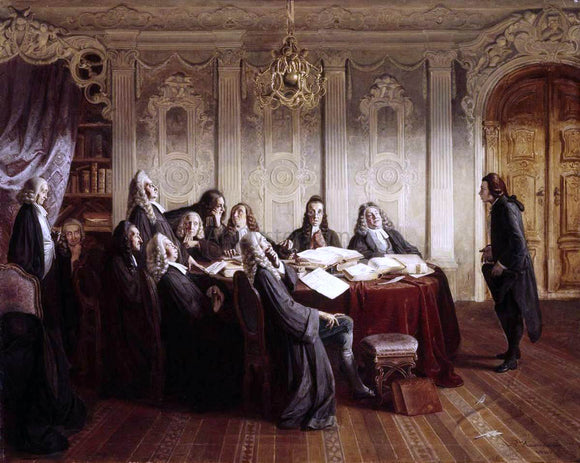  Johann Peter Hasenclever Hieronymus Jobs at His Exam - Art Print