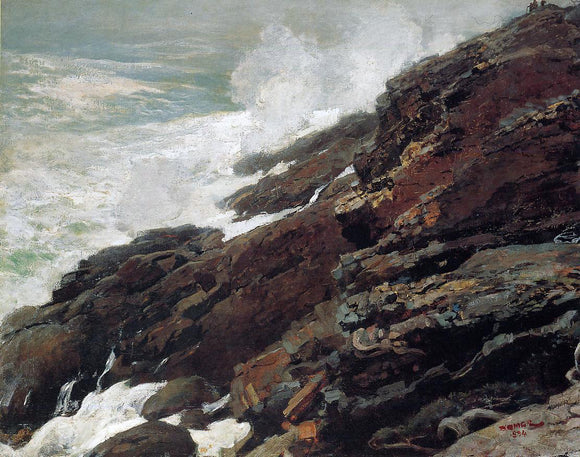  Winslow Homer High Cliff, Coast of Maine - Art Print