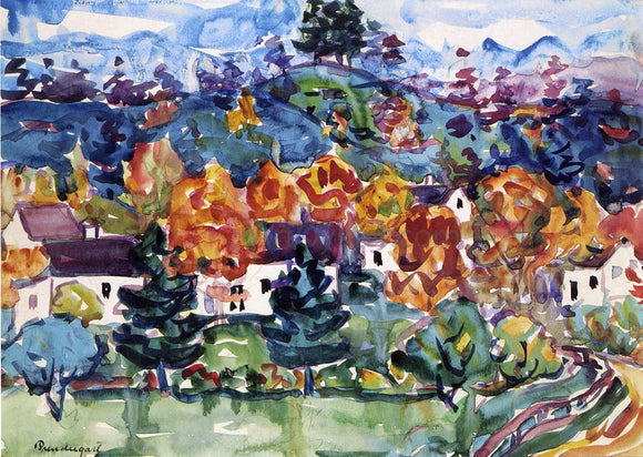  Maurice Prendergast Hillside Village - Art Print