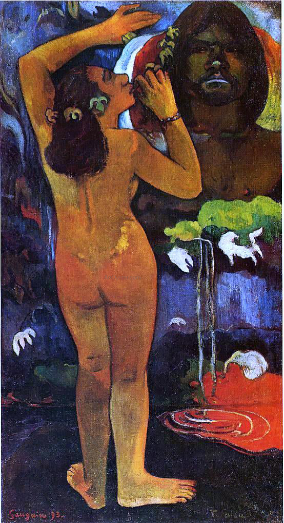  Paul Gauguin Hina tefatou (also known as The Moon and the Earth) - Art Print