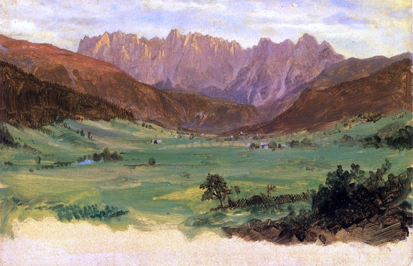  Frederic Edwin Church Hinter Schonau and Reiteralp Mountains, Bavaria - Art Print