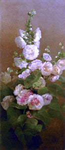  Charles Ethan Porter Hollyhocks - Art Print