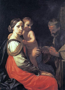  Simone Cantarini Holy Family - Art Print