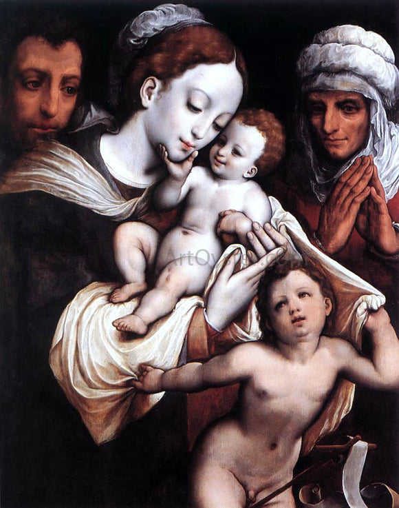  Cornelis Van Cleve Holy Family - Art Print