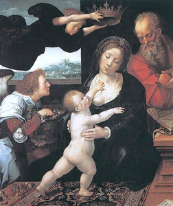  Bernaert Van Orley Holy Family - Art Print