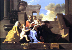  Nicolas Poussin Holy Family on the Steps - Art Print