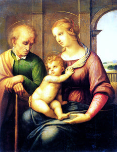 Raphael Holy Family with St. Joseph (also known as Madonna with Beardless St. Joseph) - Art Print