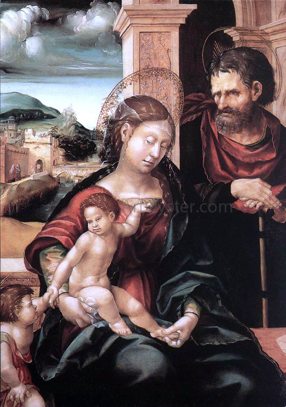  Hans Burgkmair Holy Family with the Child St John - Art Print