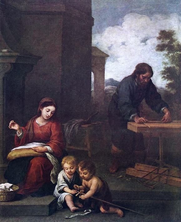  Bartolome Esteban Murillo Holy Family with the Infant St John - Art Print