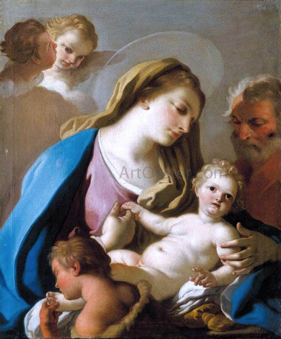  Francesco De Mura Holy Family with the Infant St John The Baptist - Art Print