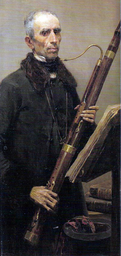  Jose Benlliure Gil Hombre tocando el Fagot - Art Print