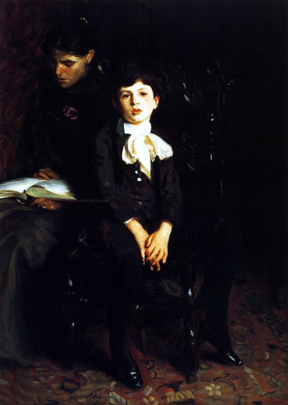  John Singer Sargent Homer Saint-Gaudens and His Mother - Art Print