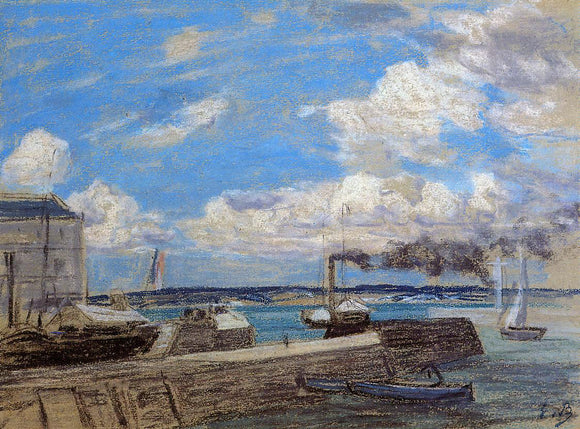  Eugene-Louis Boudin Honfleur, the Port Entrance - Art Print