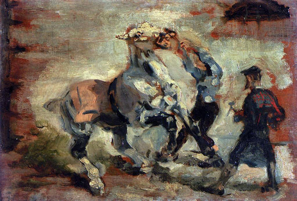  Henri De Toulouse-Lautrec Horse Fighting His Groom - Art Print