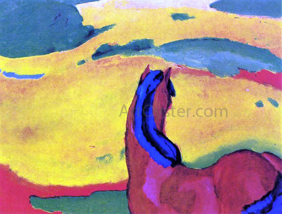  Franz Marc Horse in a Landscape - Art Print
