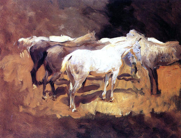  John Singer Sargent Horses at Palma - Art Print