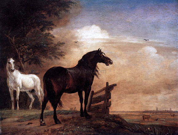  Paulus Potter Horses in a Field - Art Print