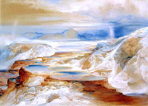  Thomas Moran Hot Springs at Gardiners River - Art Print