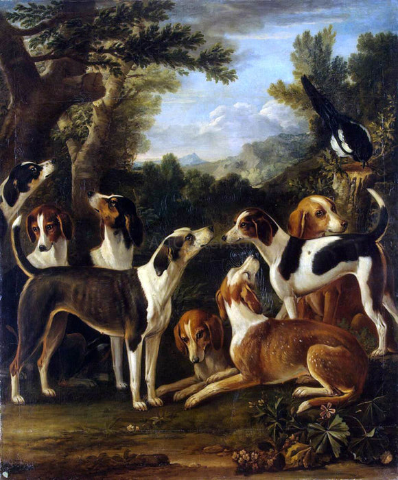  John Wootton Hounds and a Magpie - Art Print