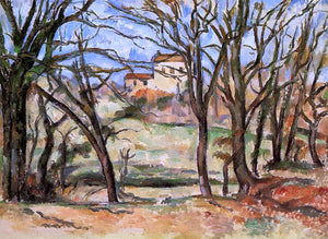  Paul Cezanne House Behind Trees on the Road to Tholonet - Art Print