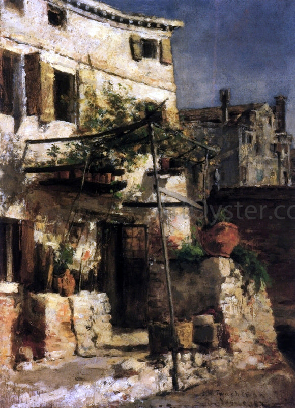  John Twachtman House on a Canal, Venice - Art Print
