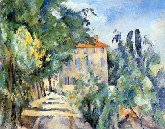  Paul Cezanne A House with Red Roof - Art Print