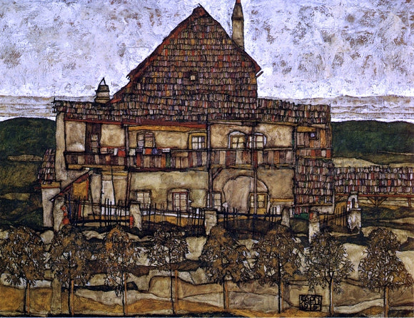  Egon Schiele House with Shingles - Art Print