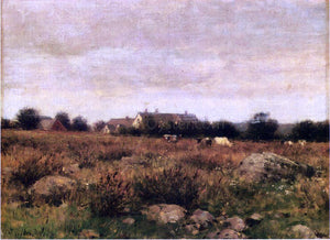  Julian Alden Weir Houses in Pasture - Art Print