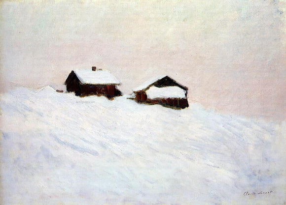  Claude Oscar Monet Houses in the Snow - Art Print