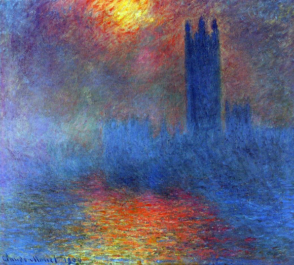  Claude Oscar Monet Houses of Parliament, Effect of Sunlight in the Fog - Art Print