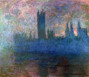  Claude Oscar Monet Houses of Parliament, London, Symphony in Rose - Art Print